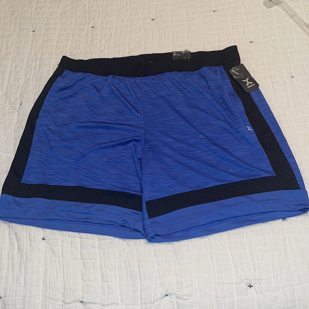 Xersion Basketball Shorts, blue & black, size 2XL, NWT